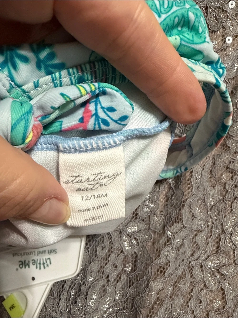 Starting Out Girls' Flamingo One-Piece Swimsuit  12-18 months